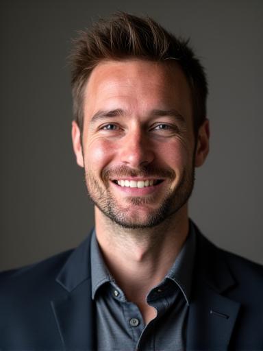 Portrait d'un homme artiste visuel de LumiVerre Studios